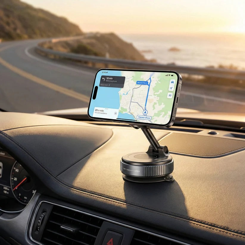 [Hometech] Foldable Magnetic Car Phone Mount with 360 Degree Hands Free Rotation