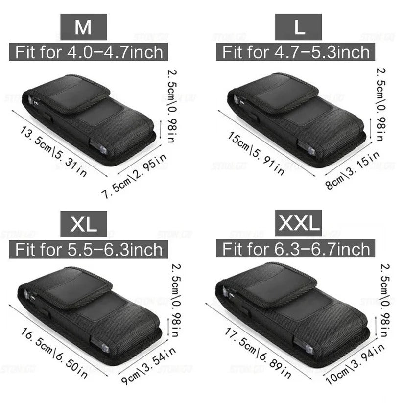 [Hometech] Cell Phone Belt Clip Case with  Pouch and Flap Closure