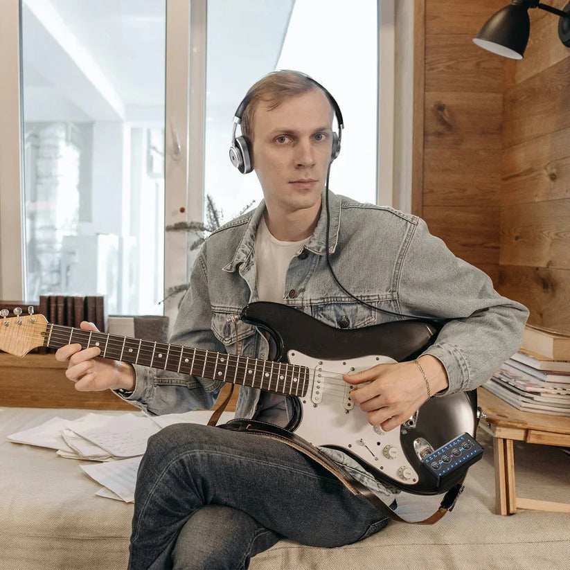 [Hometech] Mini Headphone Guitar Amplifier with 10 Preamps and USB Recording