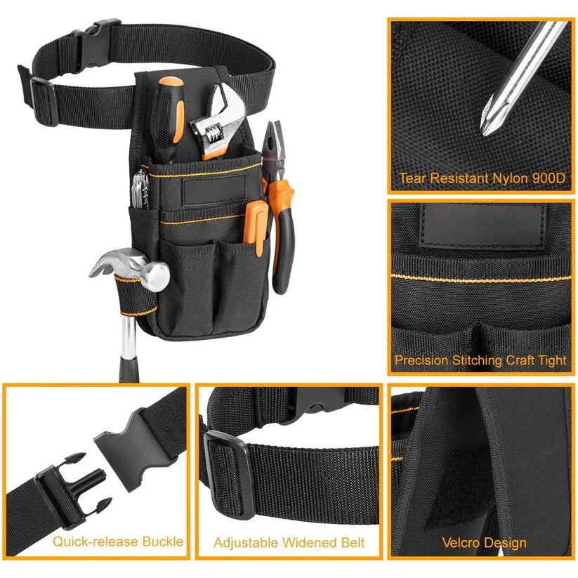 [Hometech] Electrician Tool Pouch with Adjustable Belt and Reinforced Base