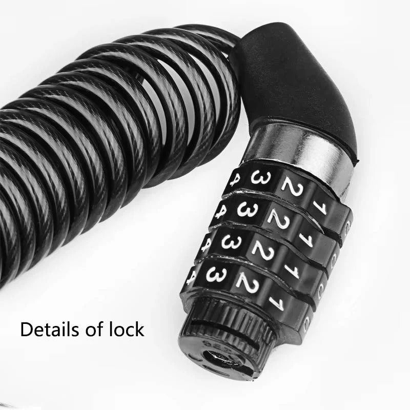 [Hometech] Motorcycle Helmet Cable Lock with 59 Inch Steel Cable and Resettable Combination