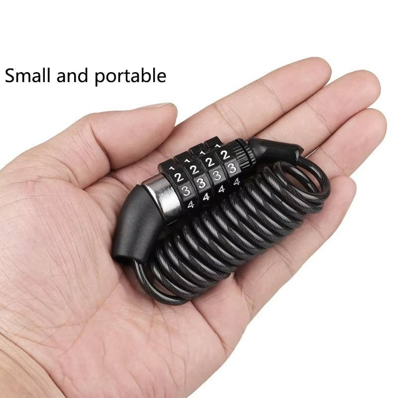 [Hometech] Motorcycle Helmet Cable Lock with 59 Inch Steel Cable and Resettable Combination