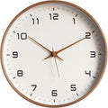 [Hometech] Wooden Wall Clock with Classic Round Frame, 10 Inch