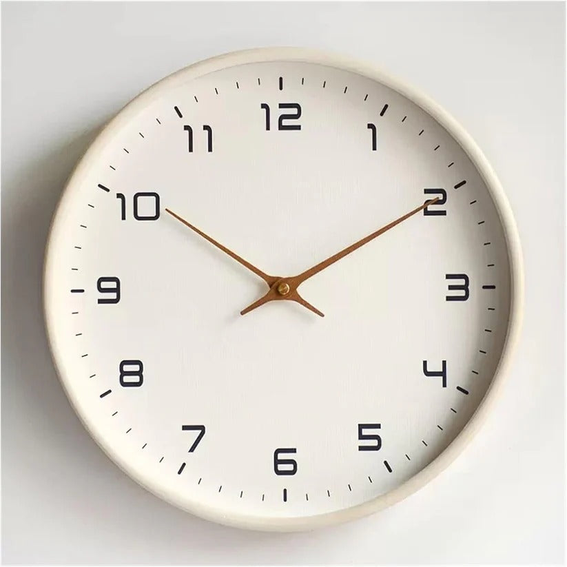 [Hometech] Wooden Wall Clock with Classic Round Frame, 10 Inch