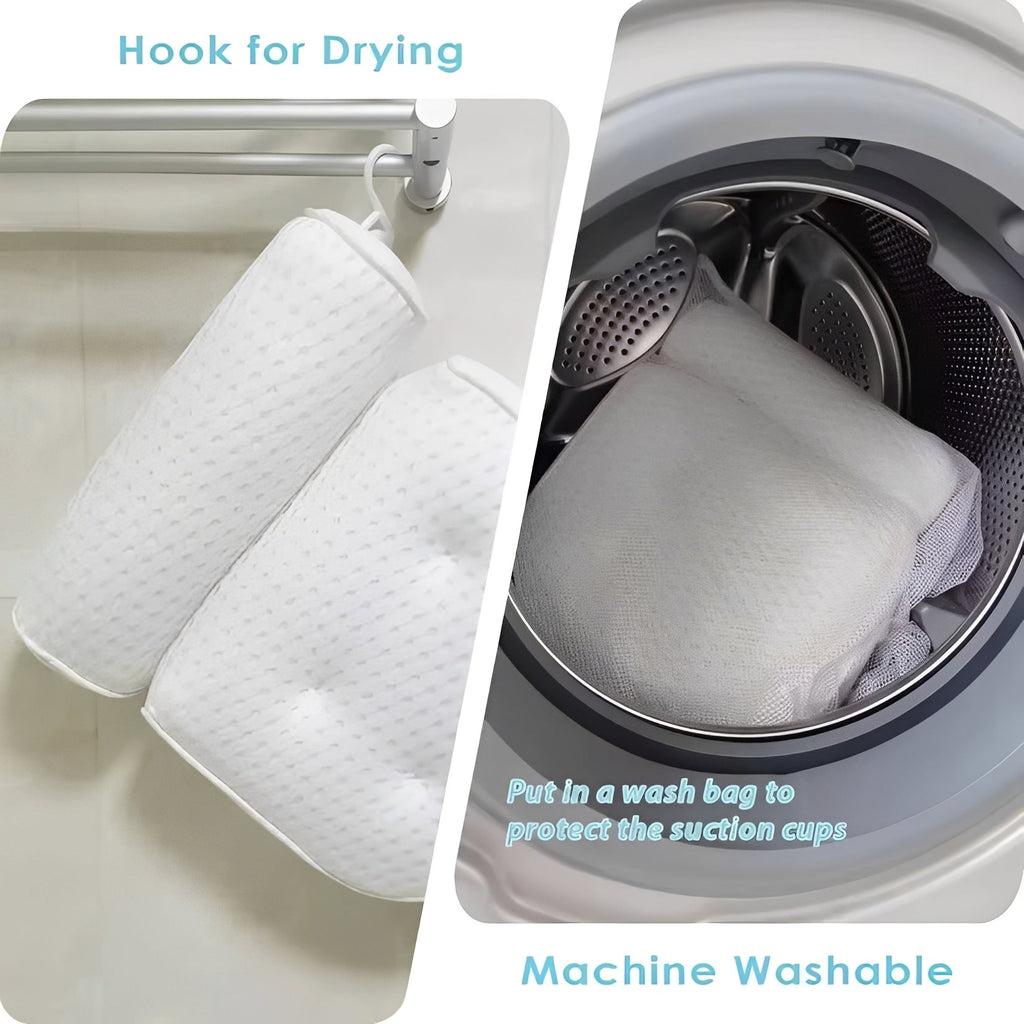 [Hometech] Bathtub Pillow with Suction Cup Base for Neck and Back Support