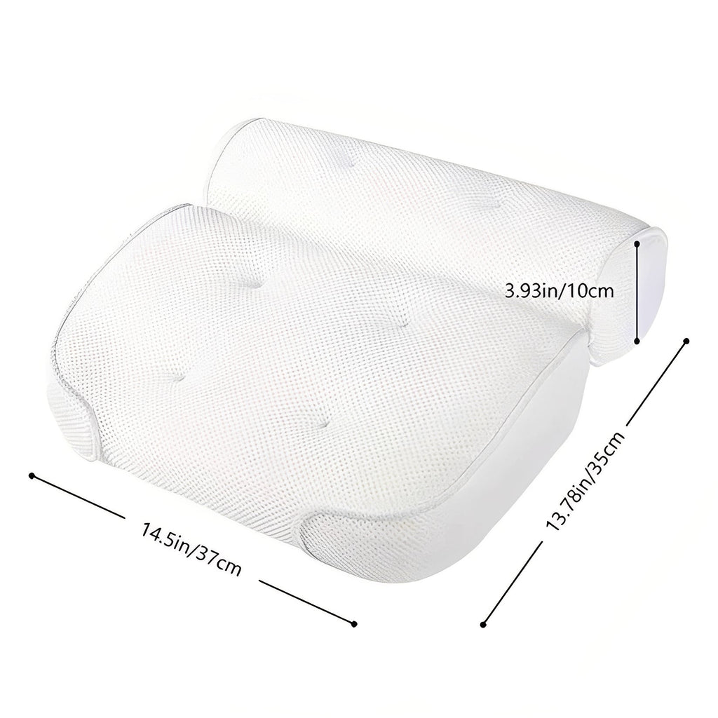[Hometech] Bathtub Pillow with Suction Cup Base for Neck and Back Support