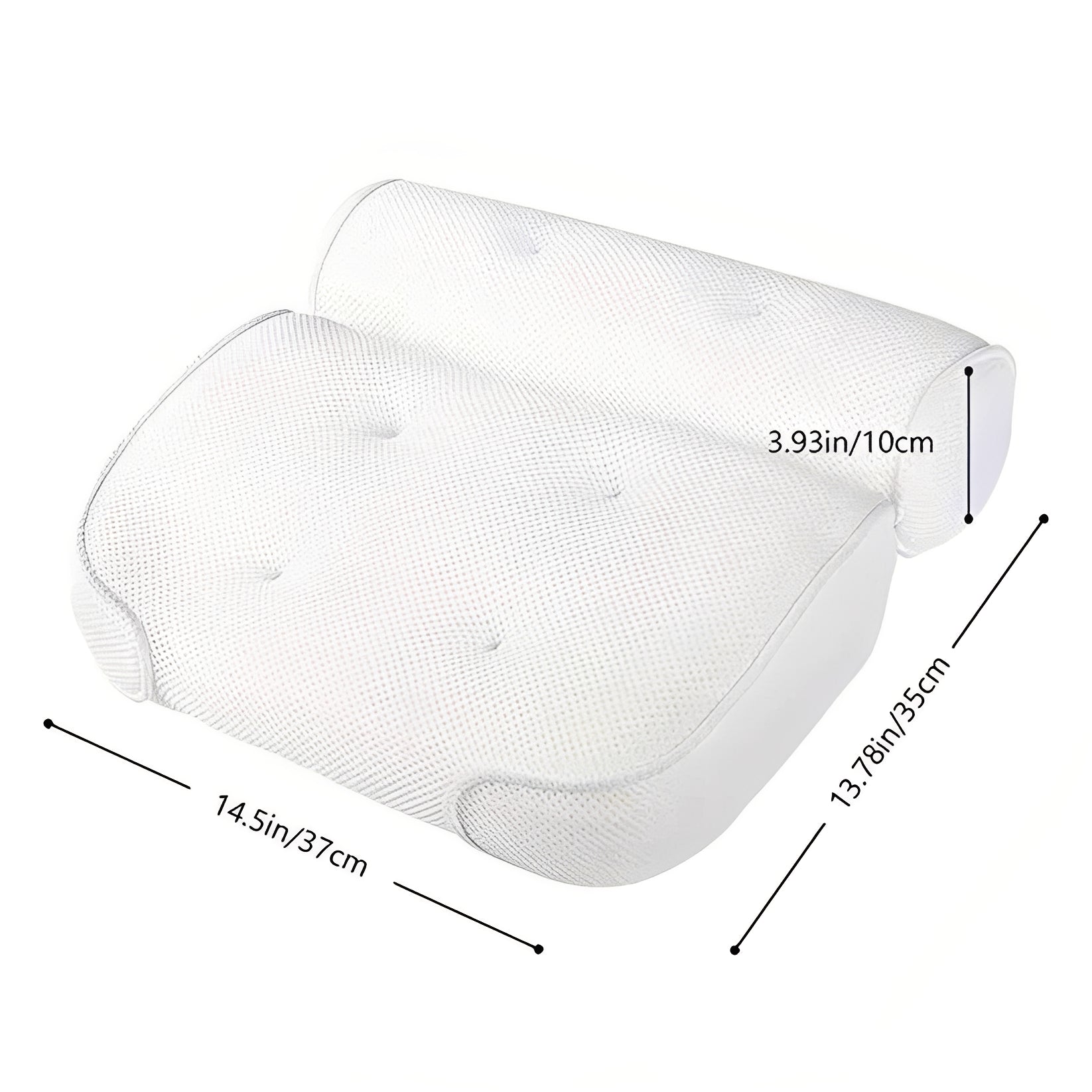 [Hometech] Bathtub Pillow with Suction Cup Base for Neck and Back Support