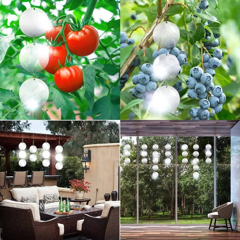 [Hometech] Reflective Bird Deterrent Spinner with Hanging Tape for Outdoor Use