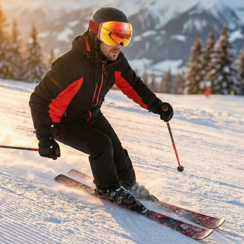 [Hometech] Ski Goggles with Magnetic Interchangeable Lens, Anti-Fog and UV400 Snow Goggles