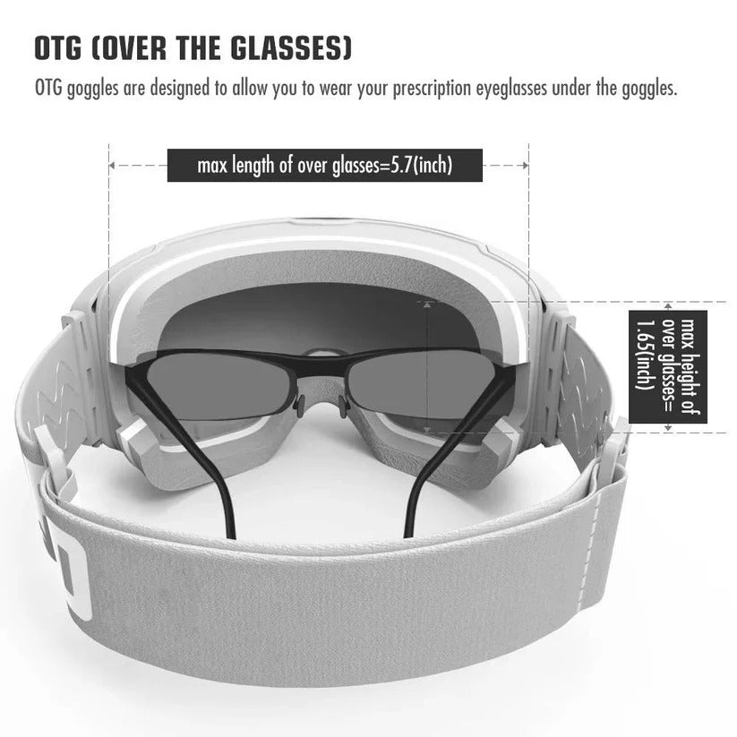 [Hometech] Ski Goggles with Magnetic Interchangeable Lens, Anti-Fog and UV400 Snow Goggles