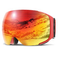 [Hometech] Ski Goggles with Magnetic Interchangeable Lens, Anti-Fog and UV400 Snow Goggles