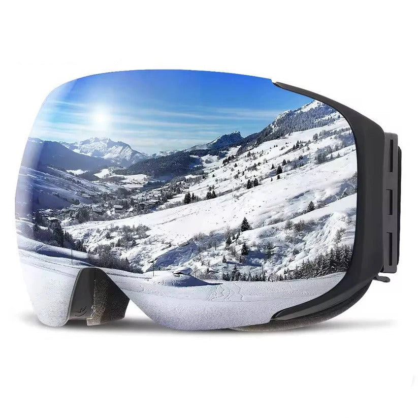 [Hometech] Ski Goggles with Magnetic Interchangeable Lens, Anti-Fog and UV400 Snow Goggles