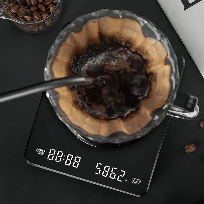 [Hometech] Coffee Scale with Timer and Drip Mat, 3kg Capacity with Built In Timer