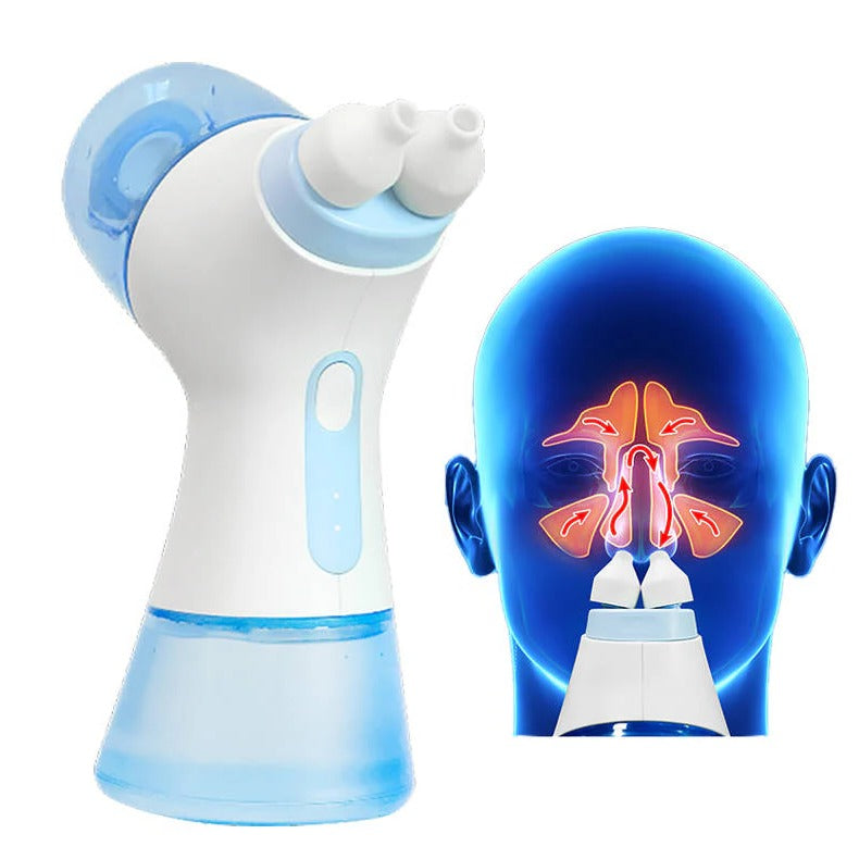 [Hometech] Rechargeable Nasal Irrigation Kit with Dual-Side Saline Rinse Device