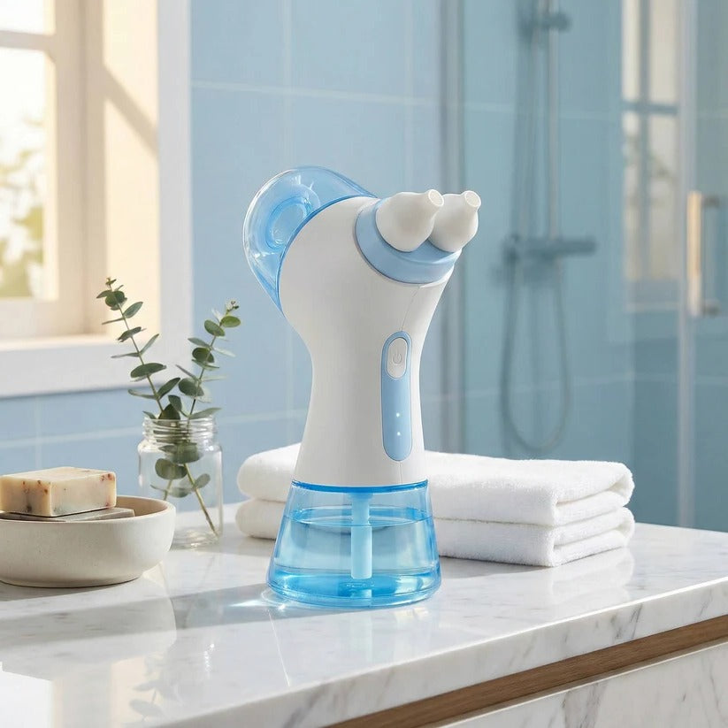 [Hometech] Rechargeable Nasal Irrigation Kit with Dual-Side Saline Rinse Device