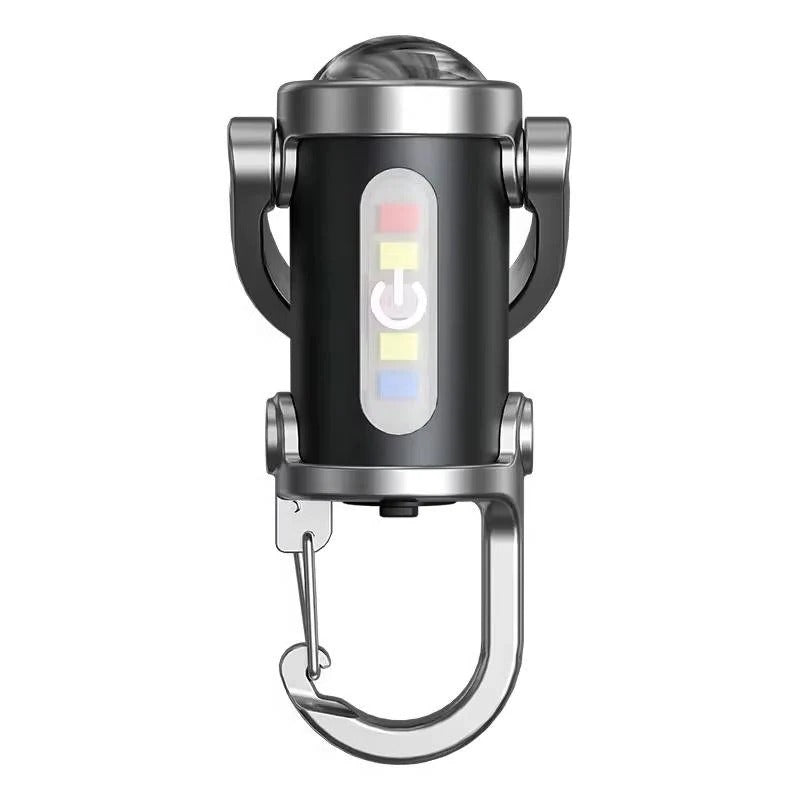 [Hometech] Rechargeable Keychain Flashlight with 6 Light Modes and COB Work Light