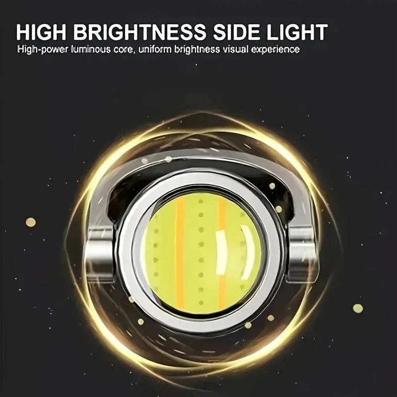 [Hometech] Rechargeable Keychain Flashlight with 6 Light Modes and COB Work Light