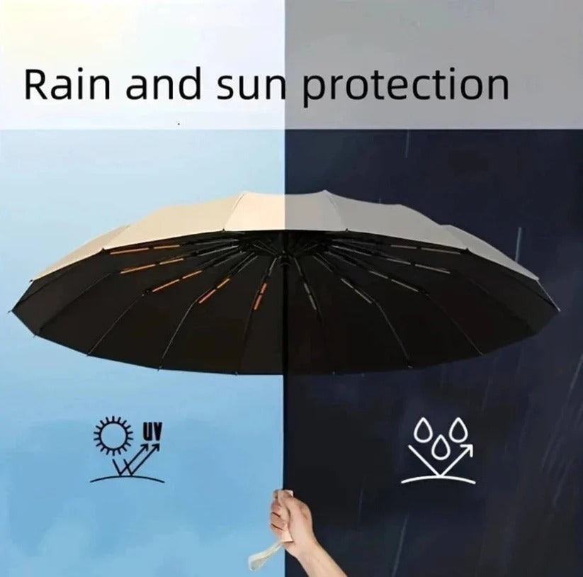 [Hometech] Foldable Umbrella with Large Grip Handle, 38 Inch Canopy