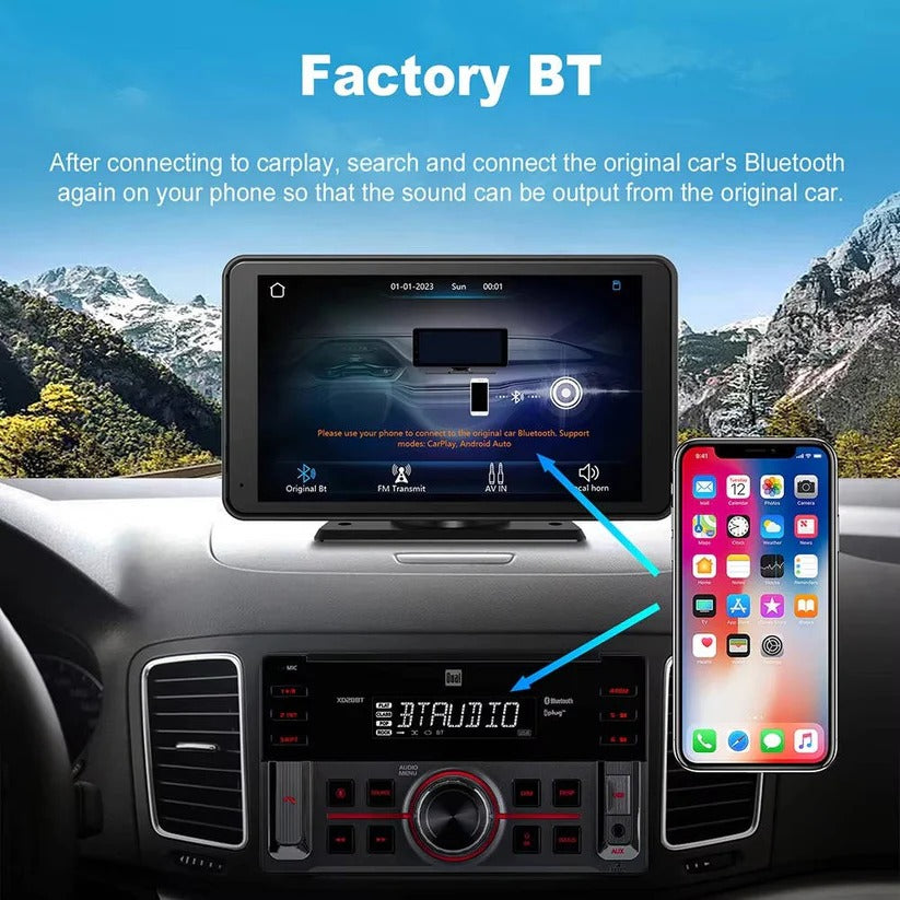 [Hometech] Wireless 7 Inch Car Touchscreen Displace with Voice Control for Vehicles