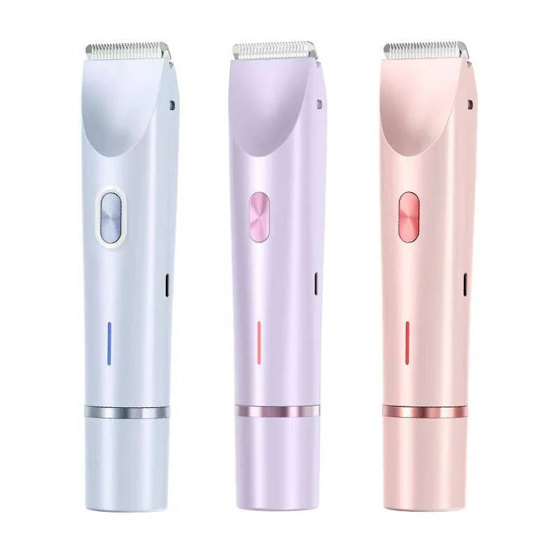 [Hometech] Women’s Dual Head Body Trimmer with IPX7 Waterproof  Rechargeable Design