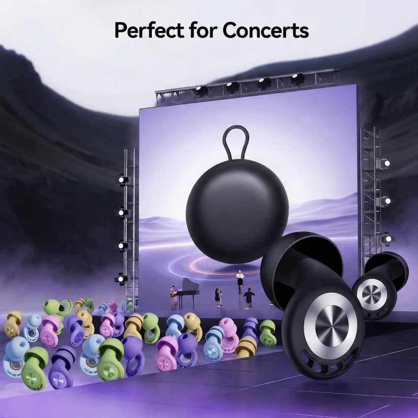[Hometech] Reusable Ear Plugs with Noise Reduction for Sleeping
