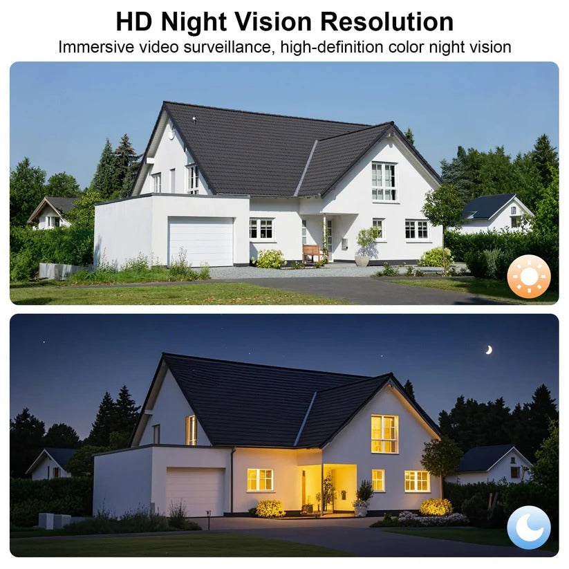 [Hometech] Wireless Solar Security Camera with Floodlight and PIR Motion Detection