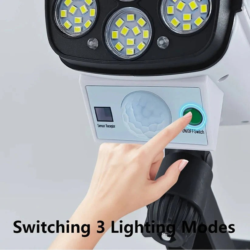 [Hometech] Solar Outdoor Floodlight with 77 LED Motion Sensor and 3 Lighting Modes