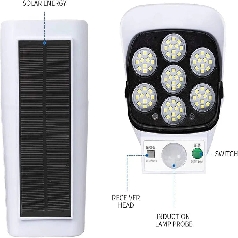 [Hometech] Solar Outdoor Floodlight with 77 LED Motion Sensor and 3 Lighting Modes