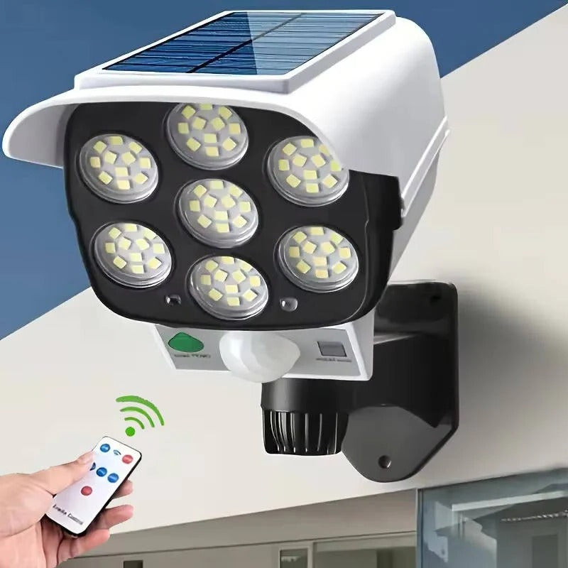 [Hometech] Solar Outdoor Floodlight with 77 LED Motion Sensor and 3 Lighting Modes
