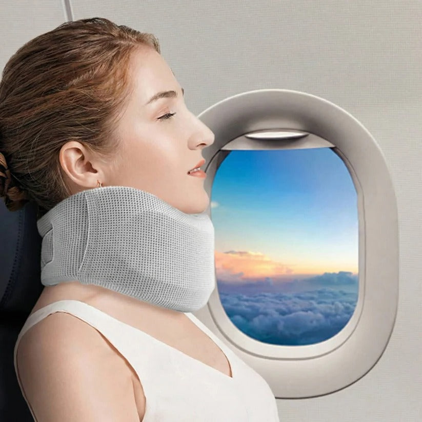[Hometech] Travel Neck Support Brace with Breathable Fabric and Velcro Fit