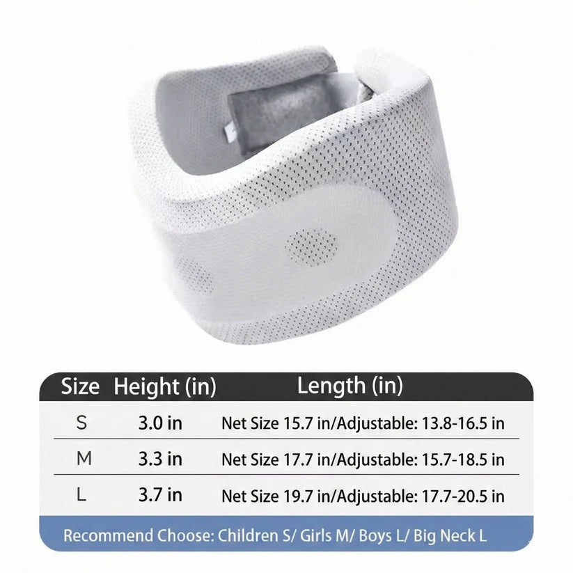 [Hometech] Travel Neck Support Brace with Breathable Fabric and Velcro Fit