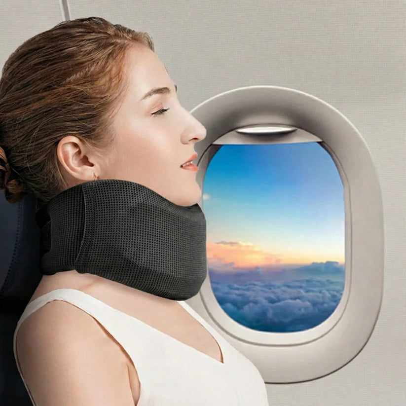 [Hometech] Travel Neck Support Brace with Breathable Fabric and Velcro Fit