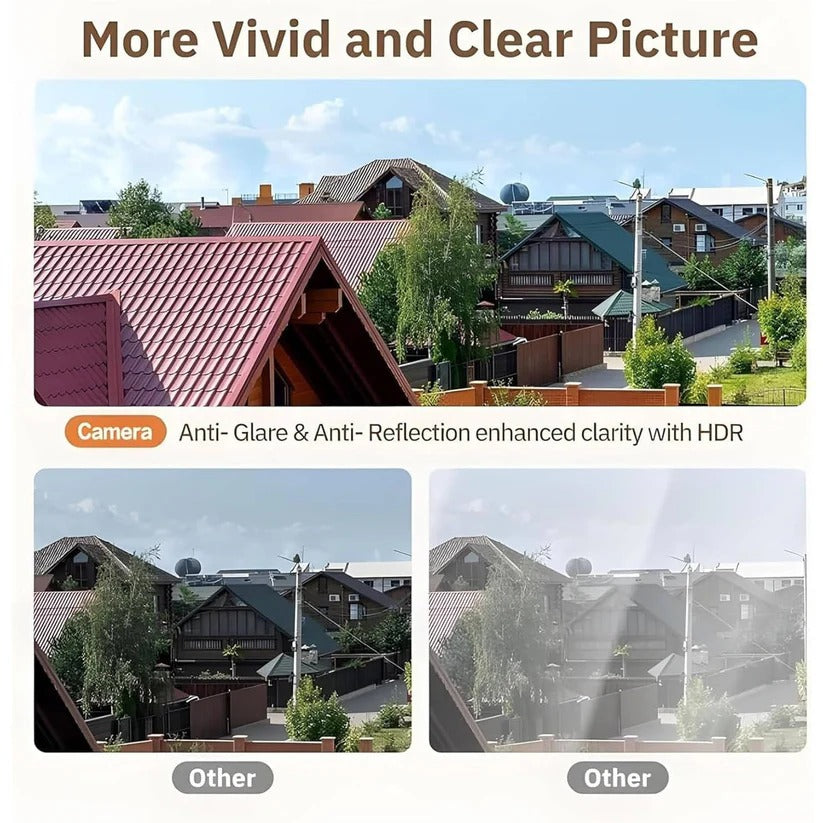 [Hometech] 1080P Indoor WiFi Camera with Adhesive Window Mount and Two Way Audio