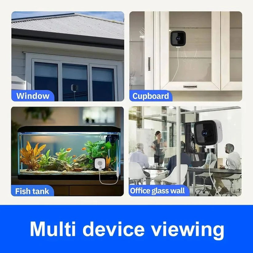 [Hometech] 1080P Indoor WiFi Camera with Adhesive Window Mount and Two Way Audio