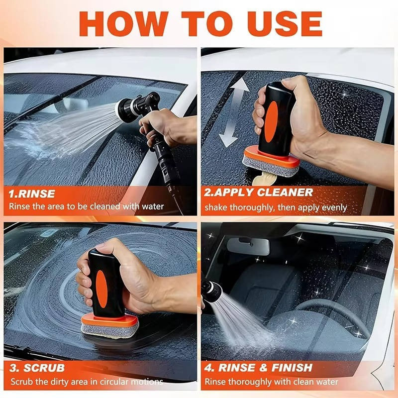 [Hometech] Windshield Glass Cleaner with Built In Brush Head
