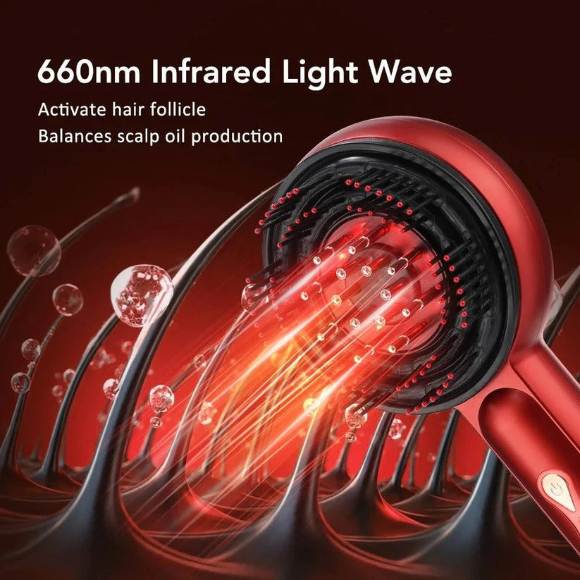 [Hometech] Scalp Massage Brush with Red Light for Hair Support
