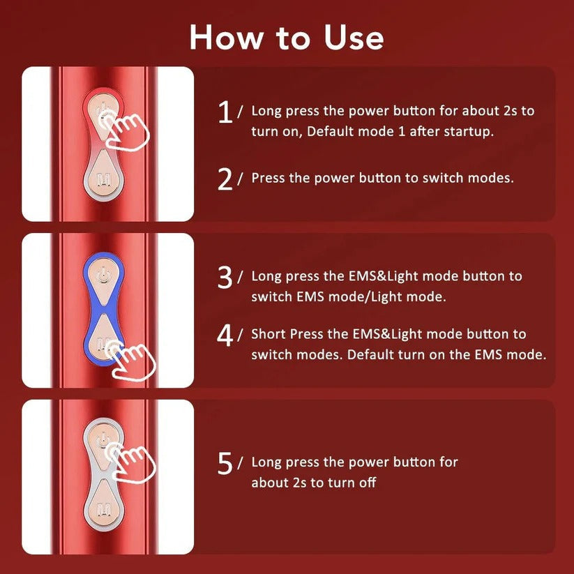 [Hometech] Scalp Massage Brush with Red Light for Hair Support