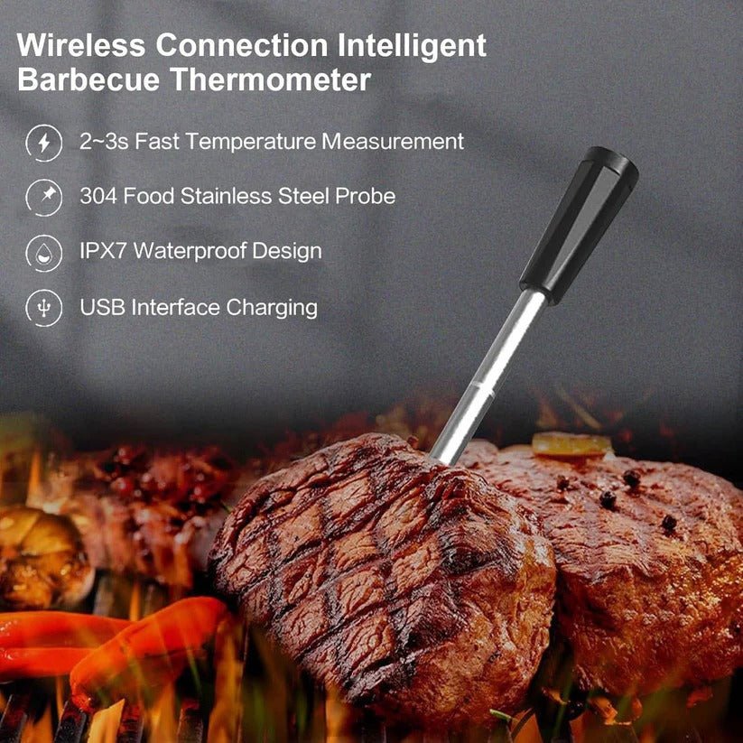 [Hometech] Bluetooth 5.2 Wireless Meat Thermometer with App Control for BBQ and Grill