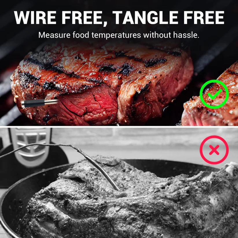 [Hometech] Bluetooth 5.2 Wireless Meat Thermometer with App Control for BBQ and Grill