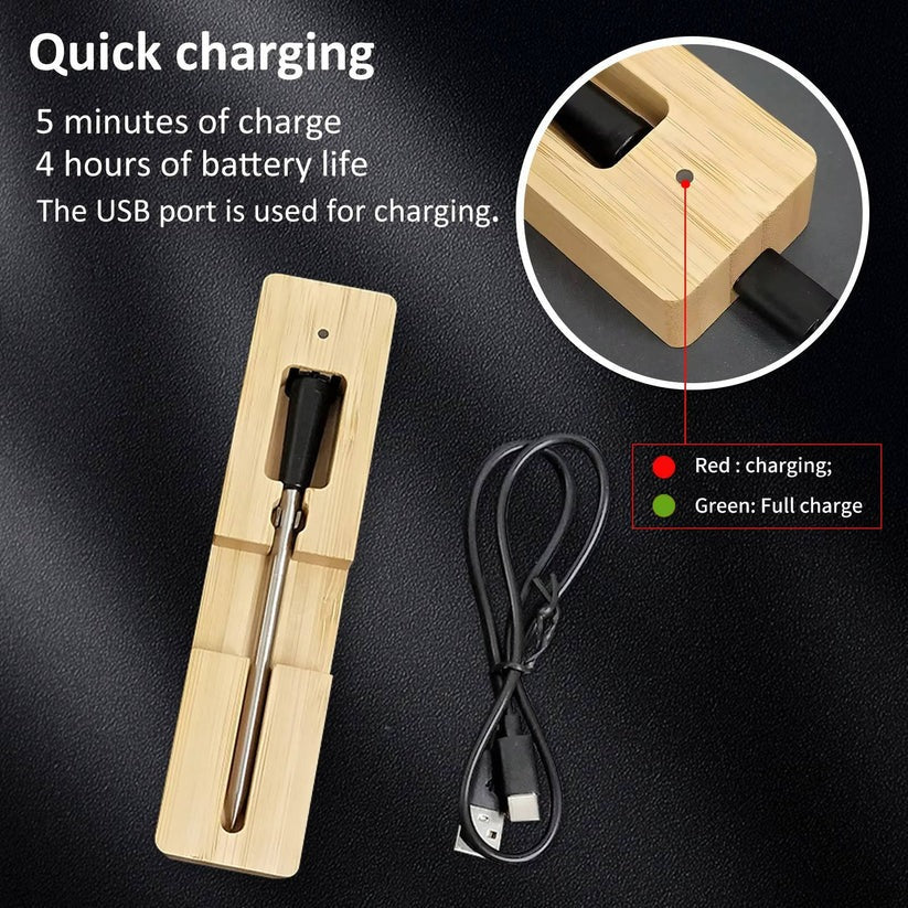 [Hometech] Bluetooth 5.2 Wireless Meat Thermometer with App Control for BBQ and Grill