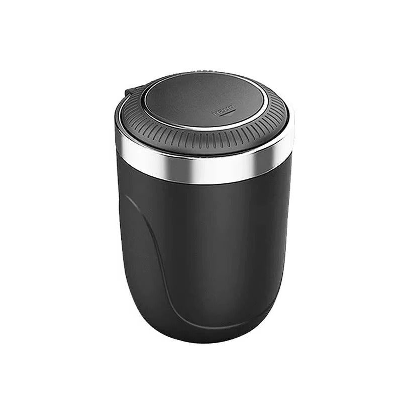 [Hometech] Portable Cup Holder Ashtray with LED Light, Lidded and Odor Resistant Design