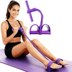 [Hometech] Foot Pedal Resistance Band with Detachable Handles for Home Gym Training