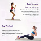 [Hometech] Foot Pedal Resistance Band with Detachable Handles for Home Gym Training