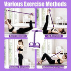 [Hometech] Foot Pedal Resistance Band with Detachable Handles for Home Gym Training