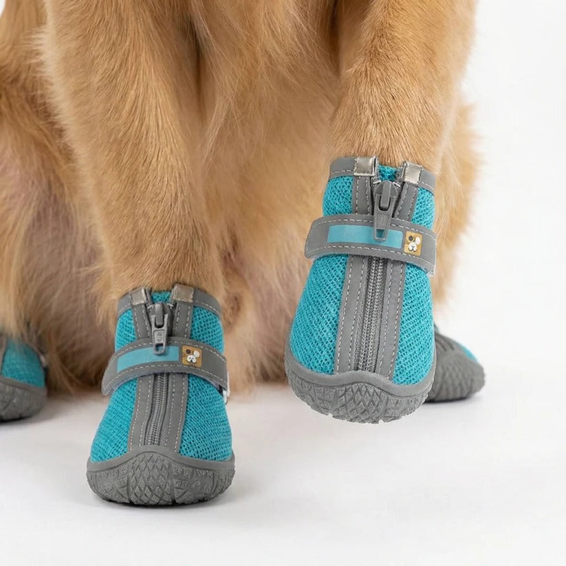 [Hometech] Waterproof Breathable Dog Paw Boots with Non Slip Sole for Outdoor Use, 4 Pack