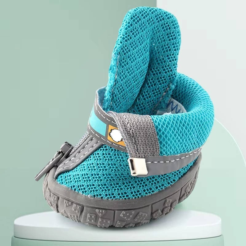 [Hometech] Waterproof Breathable Dog Paw Boots with Non Slip Sole for Outdoor Use, 4 Pack