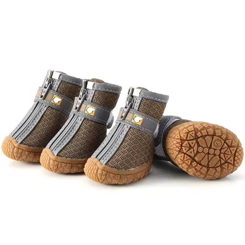 [Hometech] Waterproof Breathable Dog Paw Boots with Non Slip Sole for Outdoor Use, 4 Pack