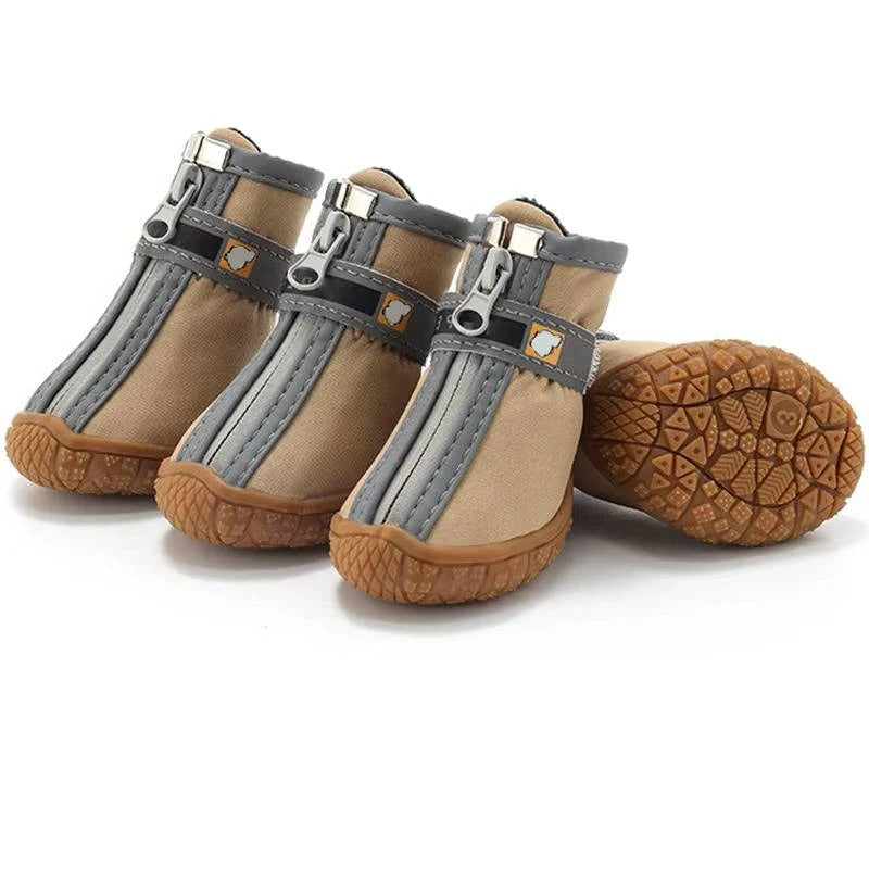 [Hometech] Waterproof Breathable Dog Paw Boots with Non Slip Sole for Outdoor Use, 4 Pack