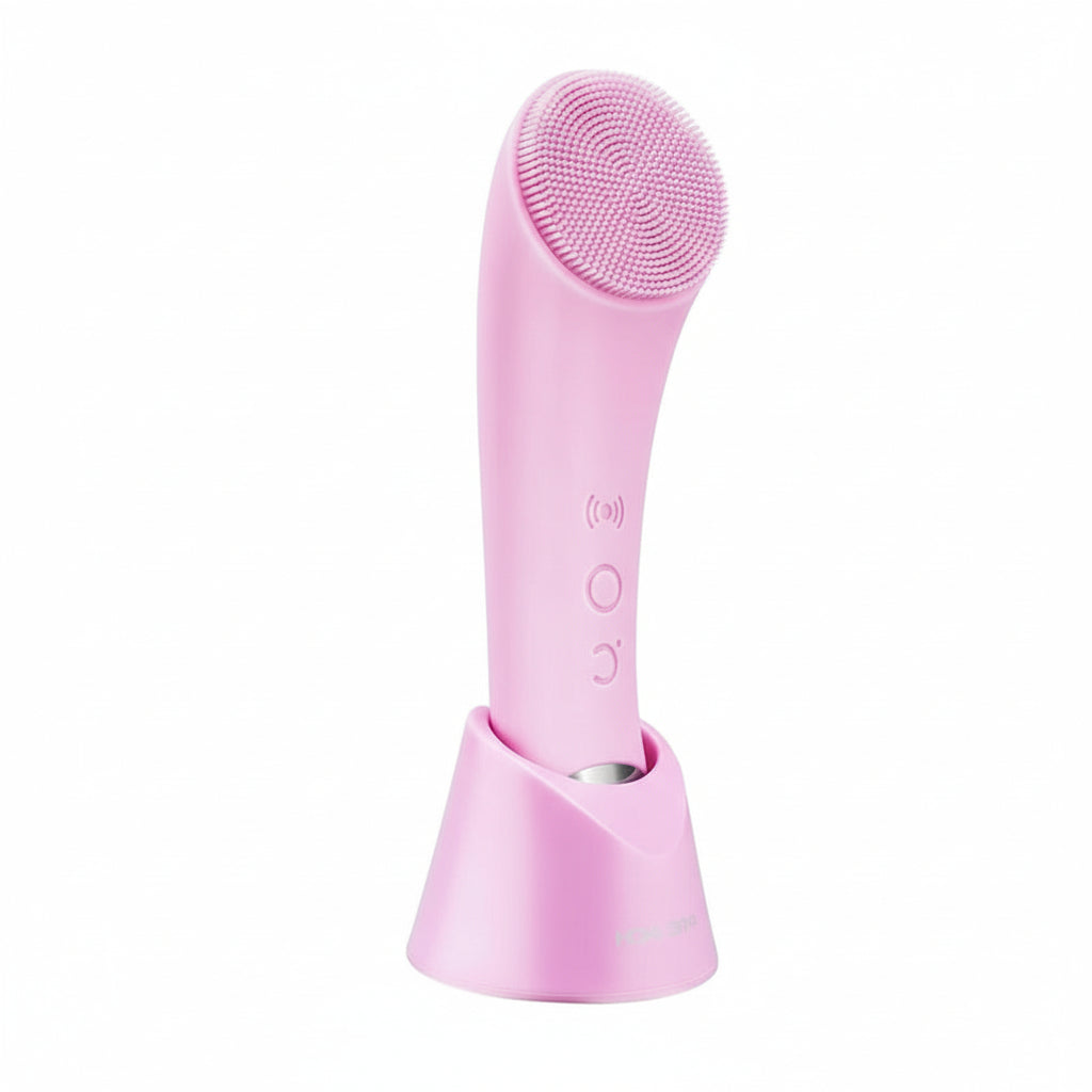 [Hometech] Rechargeable Silicone Face Scrubber with Heated Massage and Vibrating Exfoliation