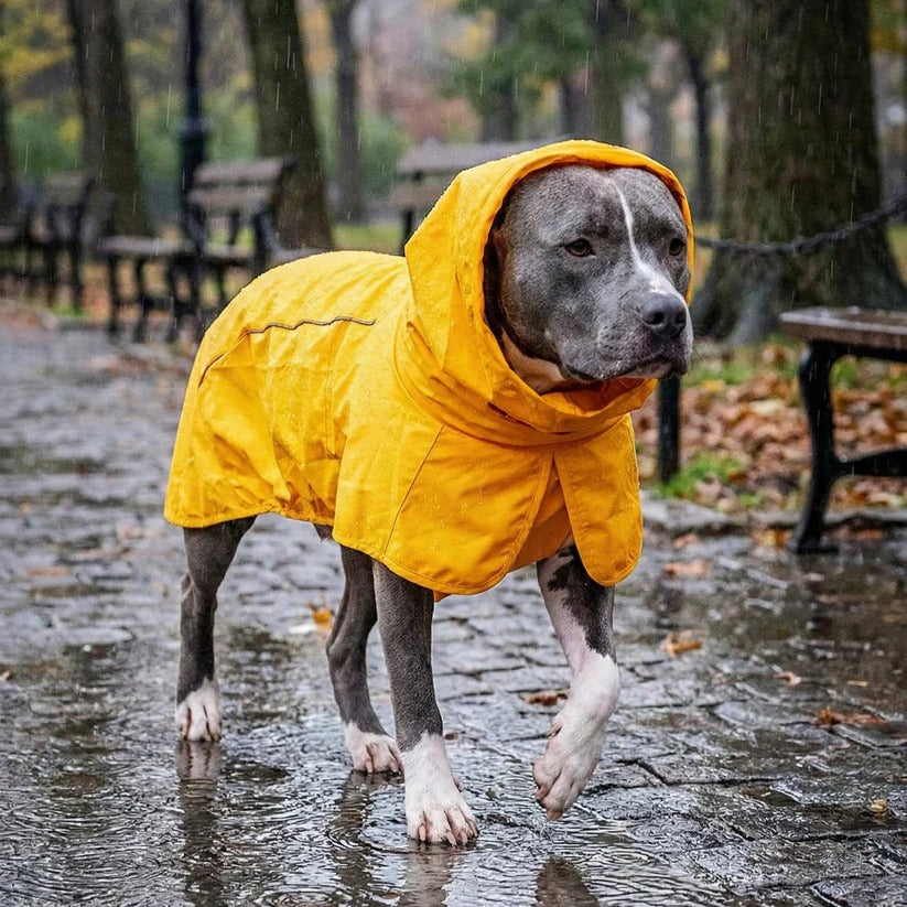 [Hometech] Waterproof Windproof Dog Rain Jacket with Reflective Full Body Coverage